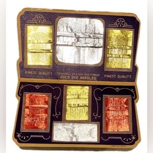 Vintage sewing needle book/ card - advertising art Quilt collection antiques